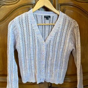Girls' v-neck cardigan. Button-down knit sweater. Size L. NWOT
